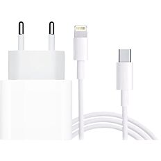 Apple USB-C Charger 20W + Lightning Cable 1m White